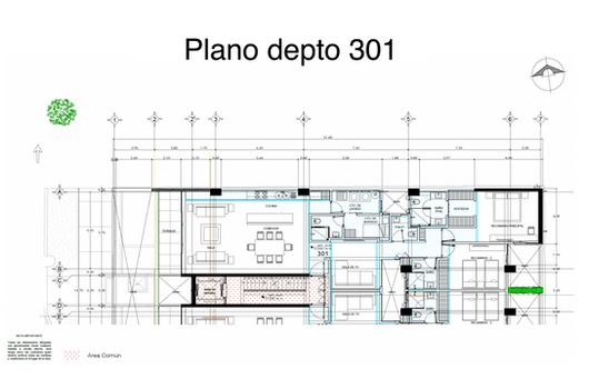 Plano departamento 301 en preventa en calle Aristoteles 131 de Polanco IV Sección CDM