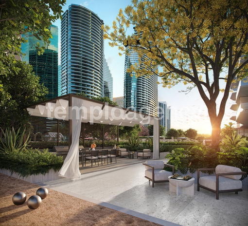 Grand Bay Club beachfront amenities in Key Biscayne