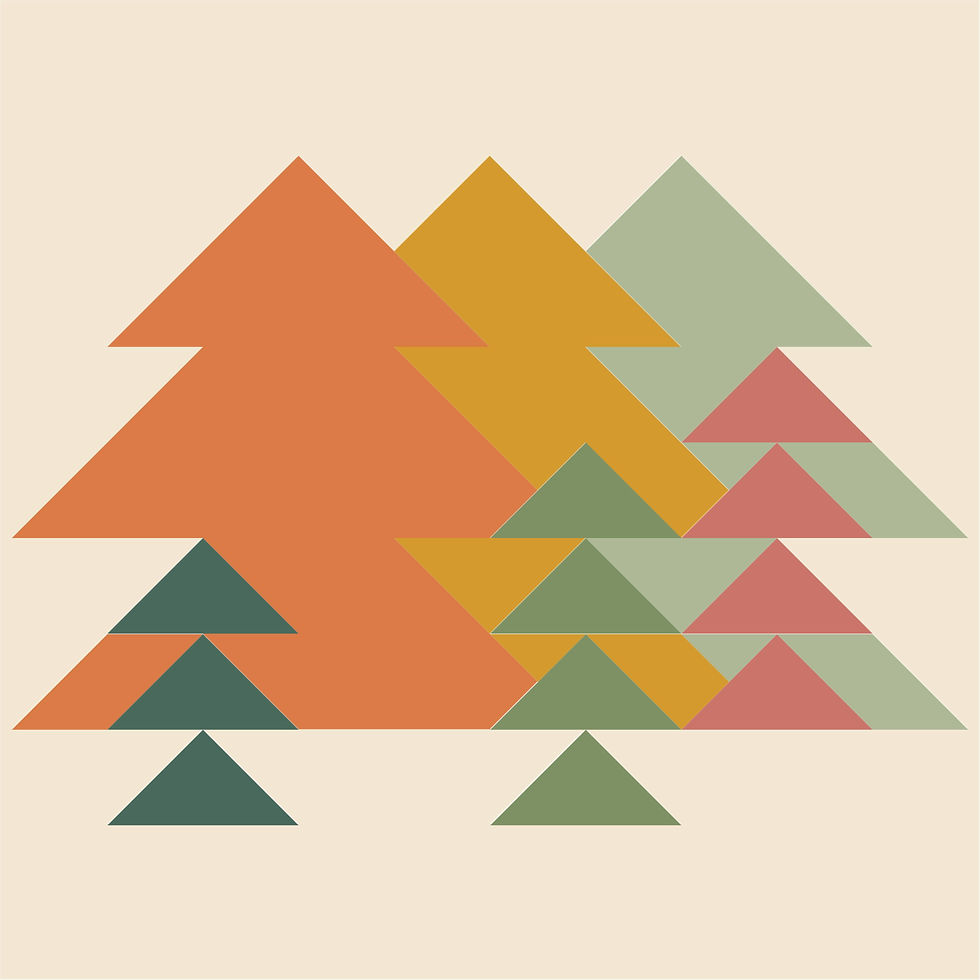 Thumbnail: Larches Mini Quilt Pattern - Digital PDF Download