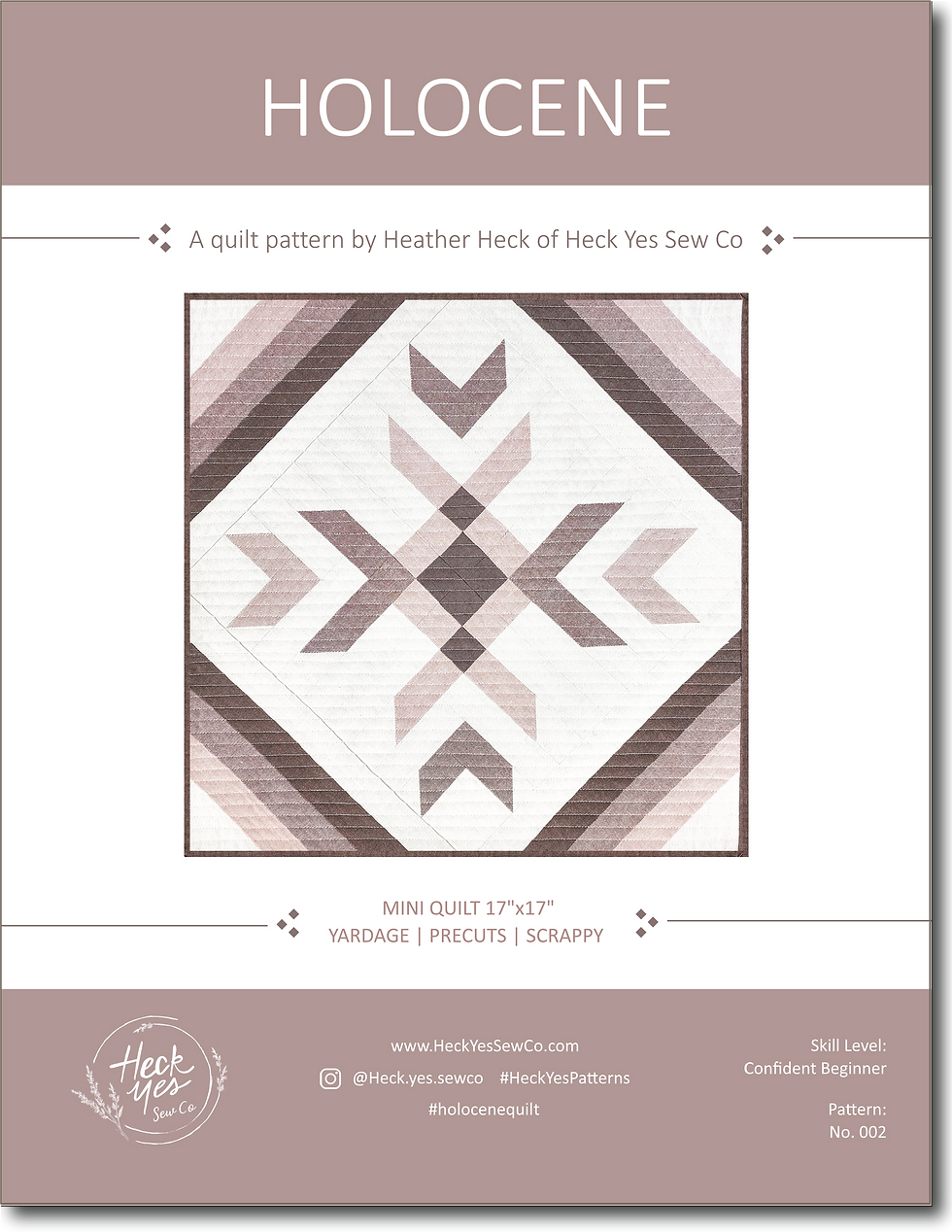 Thumbnail: Holocene Mini Quilt Pattern - Digital PDF Download