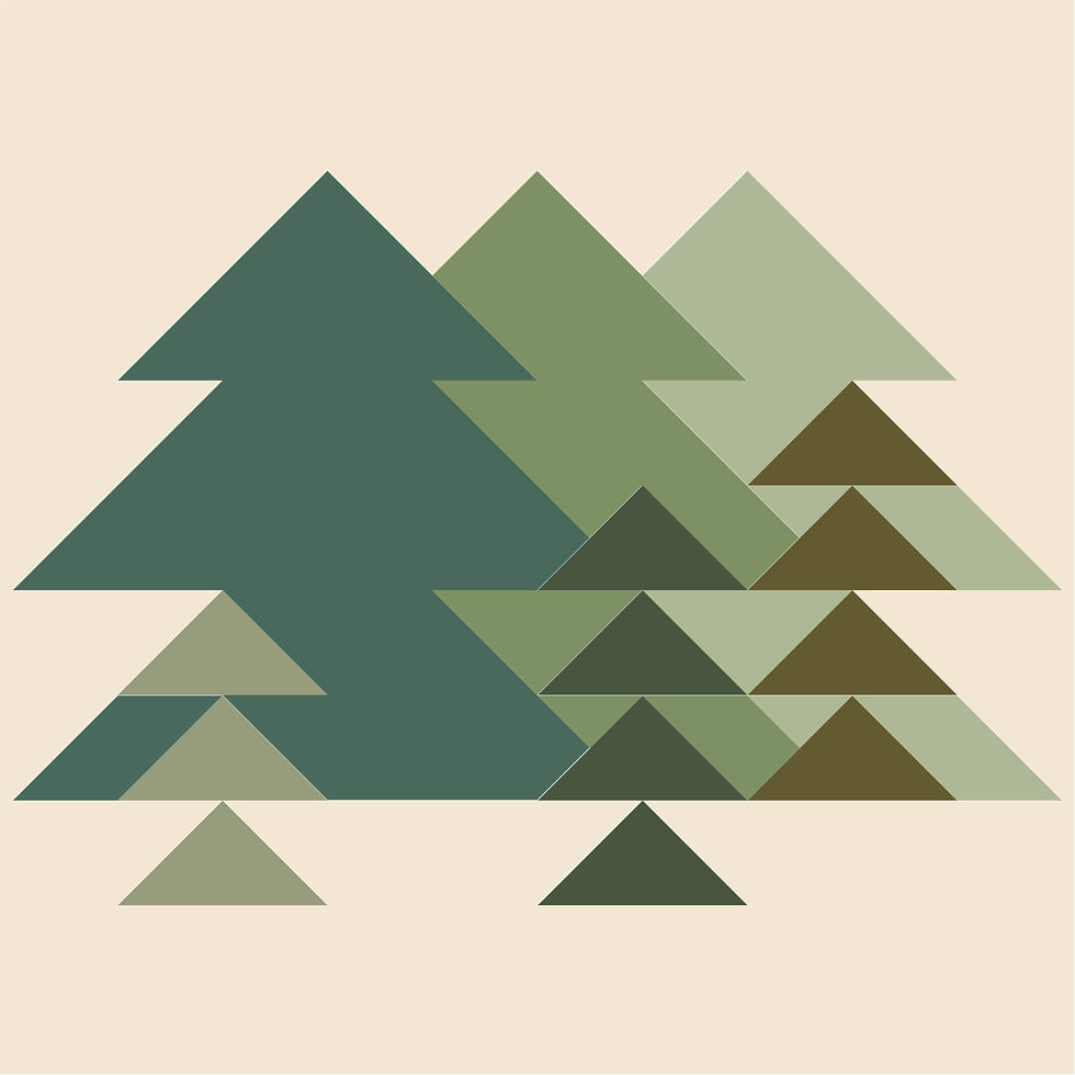 Thumbnail: Larches Mini Quilt Pattern - Digital PDF Download