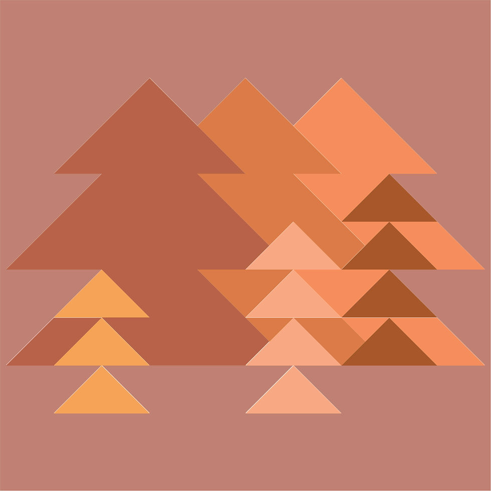 Thumbnail: Larches Mini Quilt Pattern - Digital PDF Download