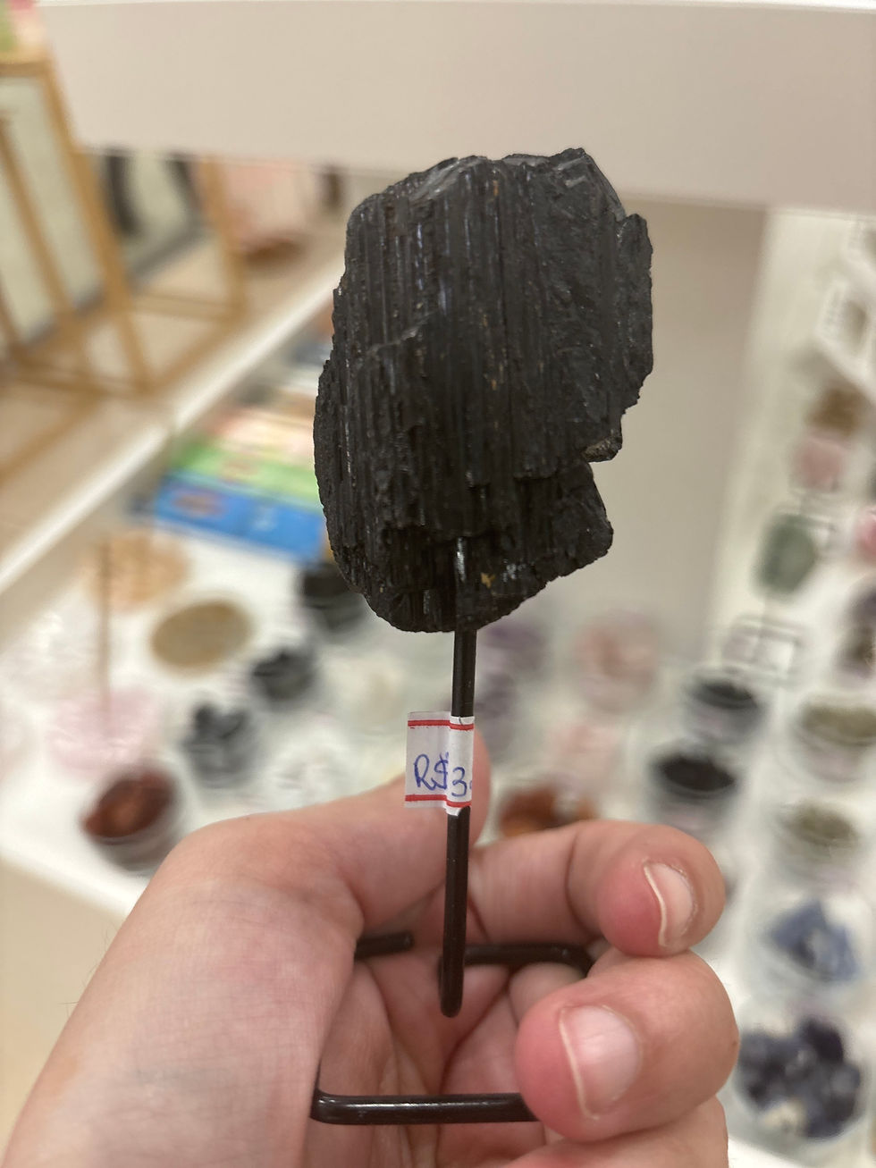 Miniatura: Selenita com Base de Ferro