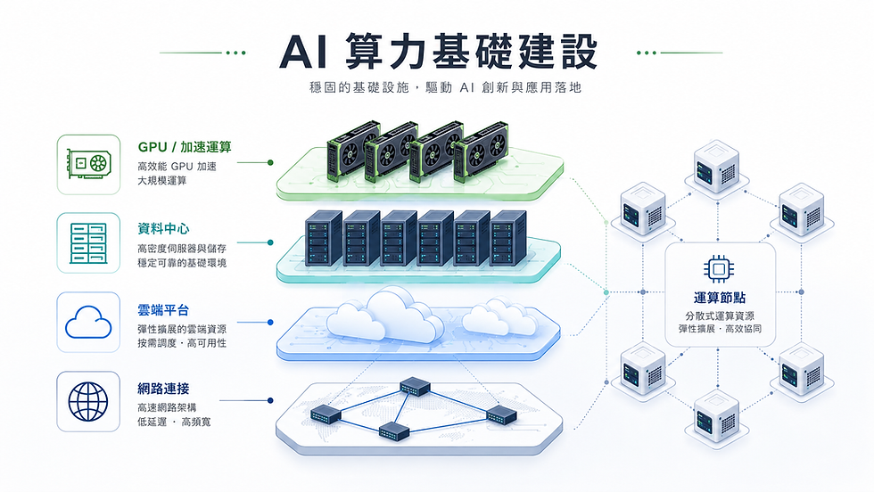 AI 不只是聊天機器人,它底層需要大量運算基礎建設。