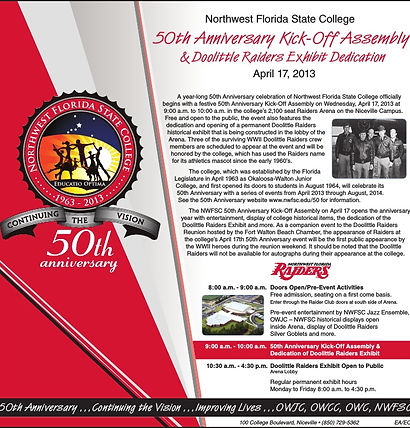 50th Annv Kickoff - Daily News 6col x 10