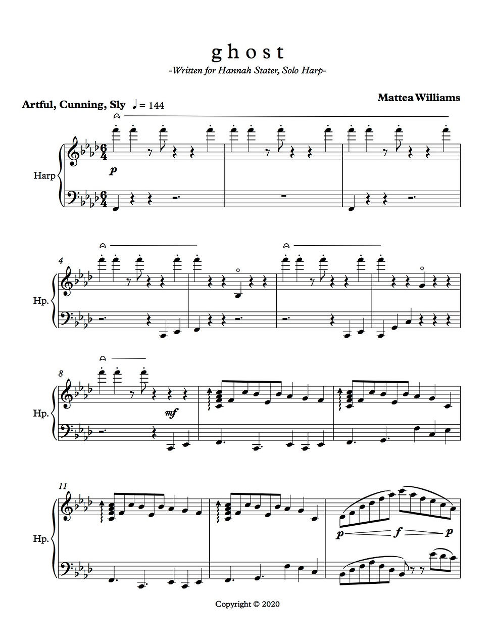Thumbnail: ghost - Solo Harp (PDF)