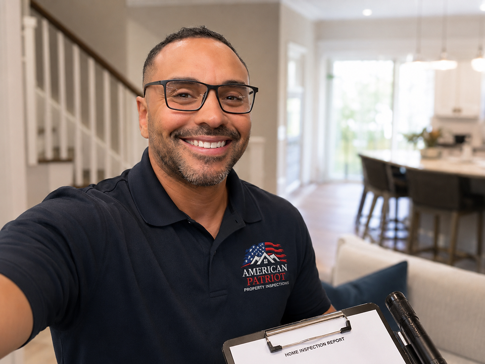 Professional about us property inspections expert in a home.