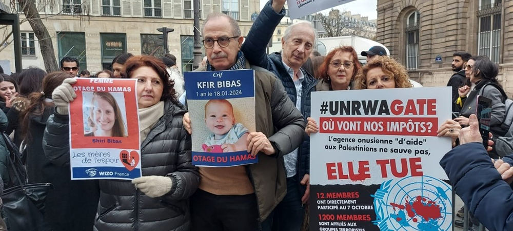 Le B’nai B’rith France présent à la manifestation contre l’UNRWA
