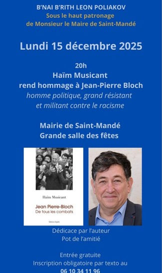 Hommage à Jean Pierre Bloch