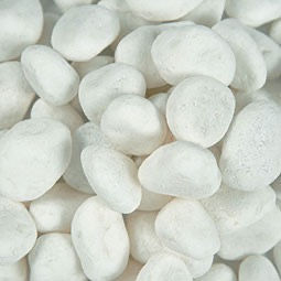 image of white decorative rocks about 1 or 2 inches in size