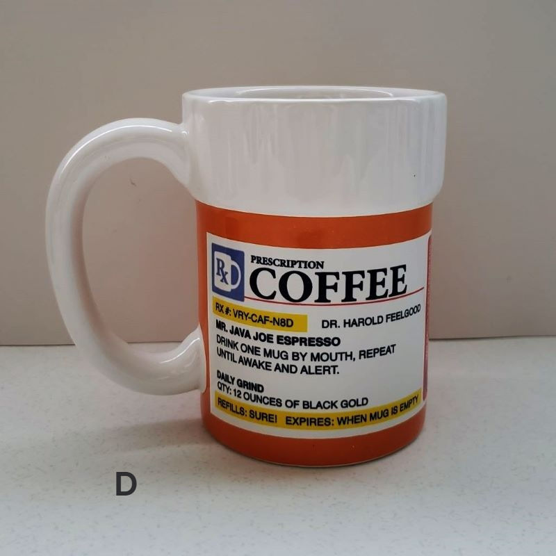 Thumbnail: Prescription mug holds 11 ounces of your best beverage. Made of hgh quality ceramic.Hilarious instructions on the RX label.