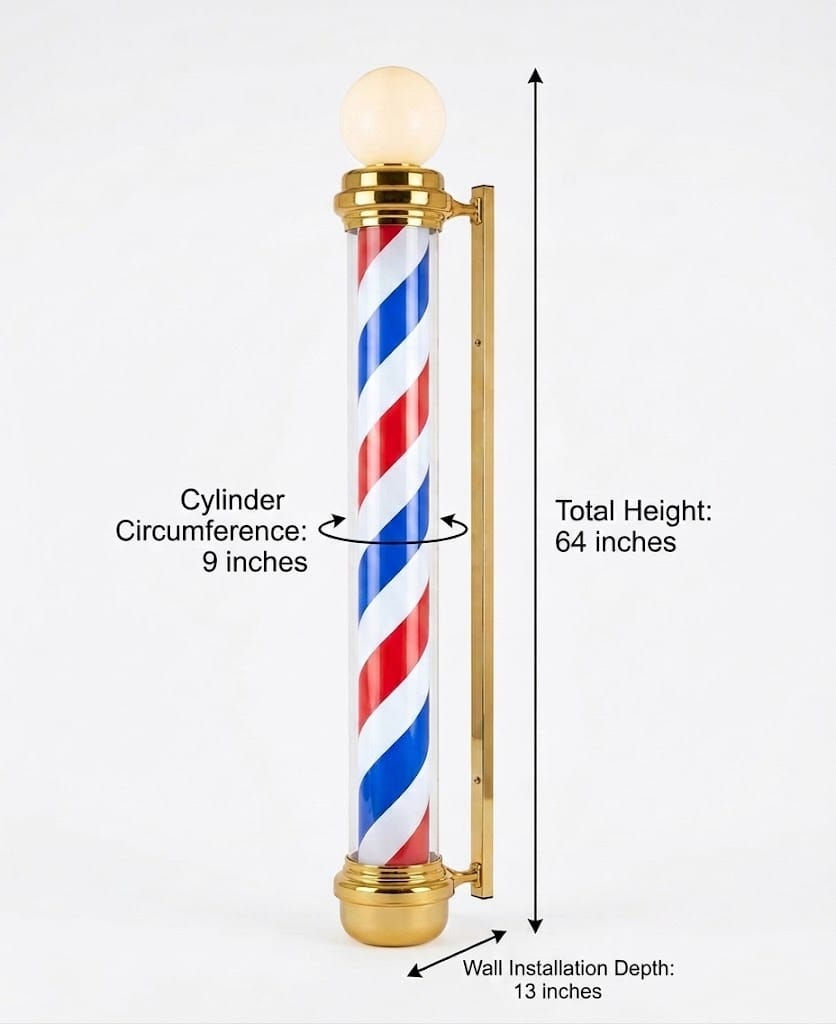 Barber POLE GOLD 64
