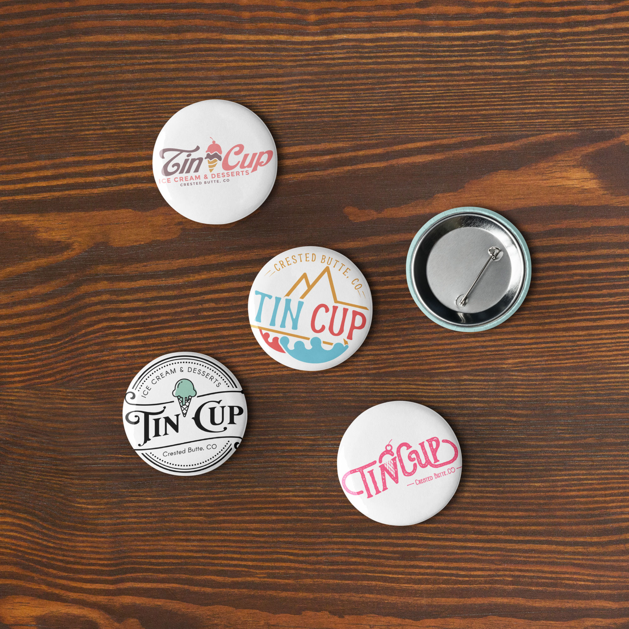 Set of pin buttons - Alt Logos
