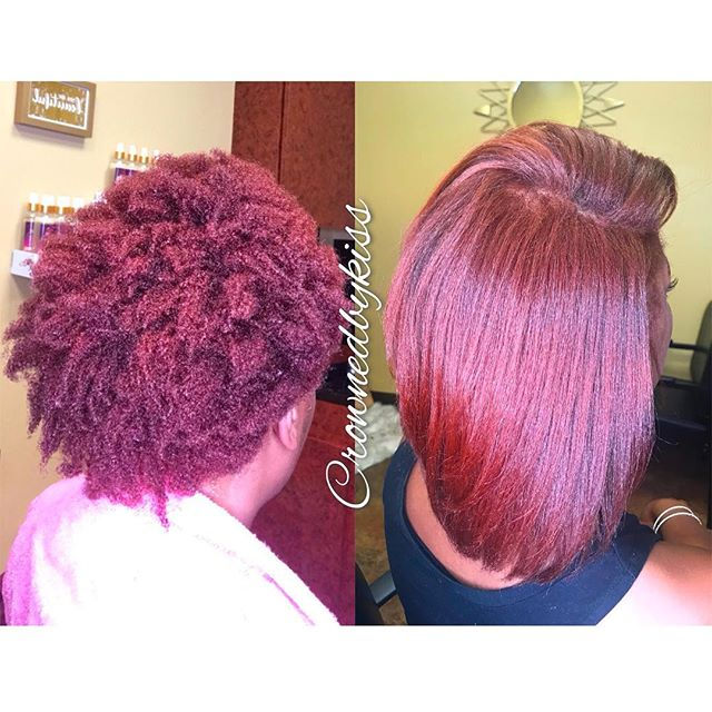 Silk Press Package 👑_#houstonsilkpress_#crowndetanglermist_#crownedbykiss #transitioningtonatural #