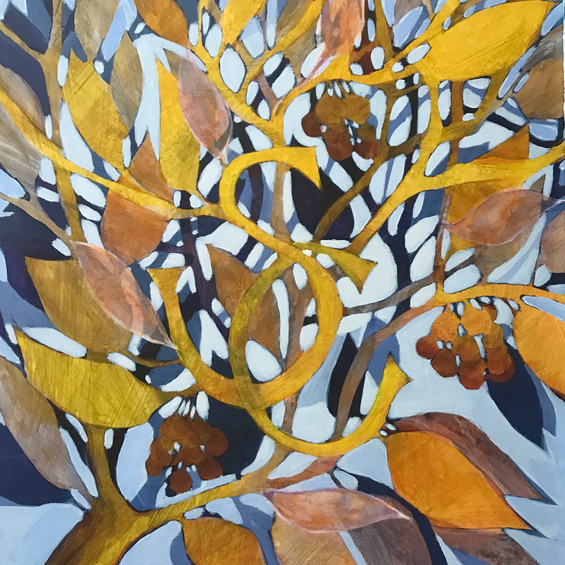 A unique 10th Wedding Anniversary Gift. The photo dosn't show it very well but the branches and leaves have a delicate silvery lustre with contrasts reall well with the matt sky.