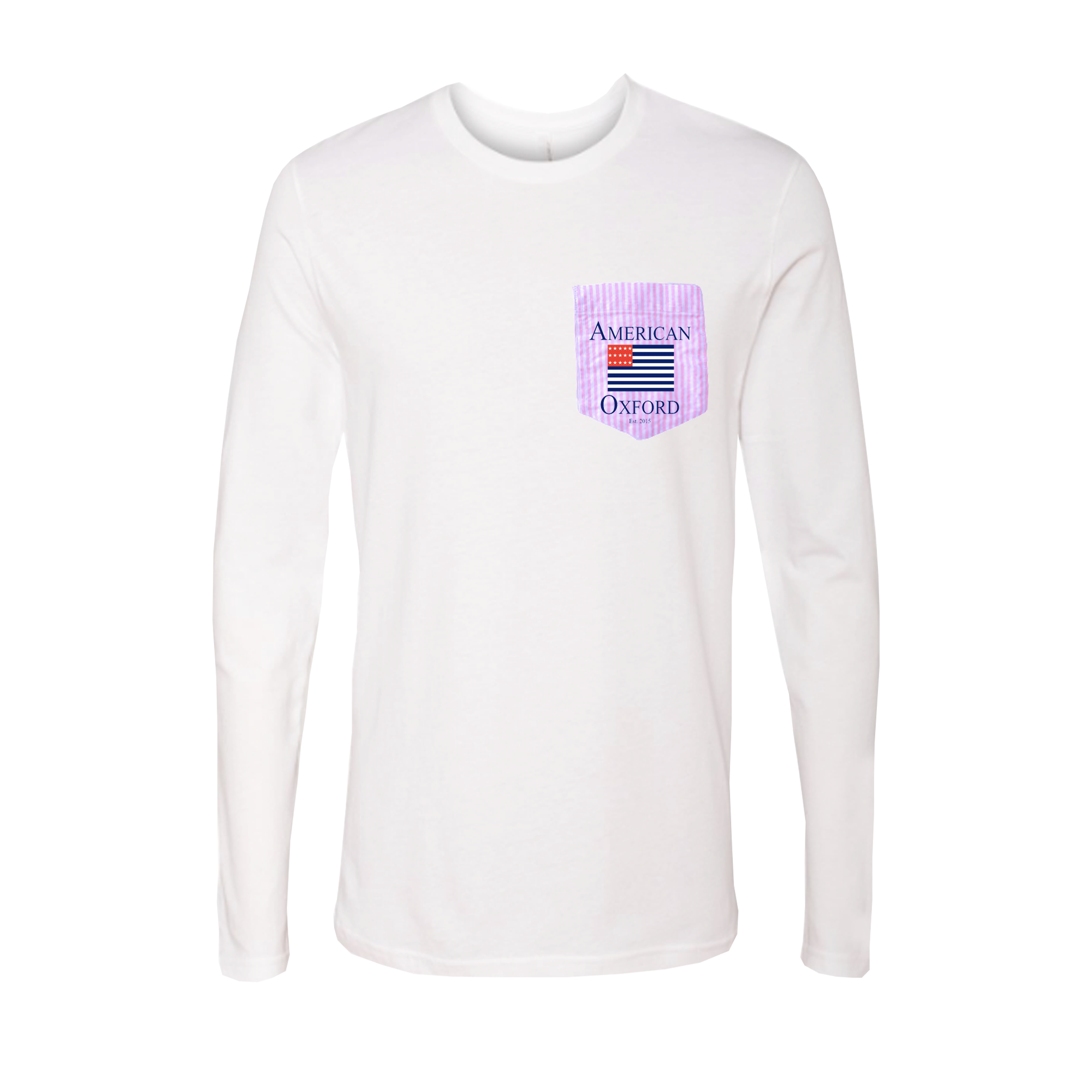 Signature American Oxford Pink & White Stripe Pocket