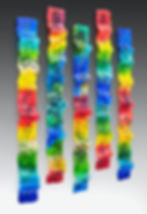 Confetti glass ribbons