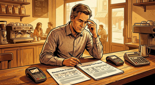 Image of a hospitality owner reviewing his complicated quote