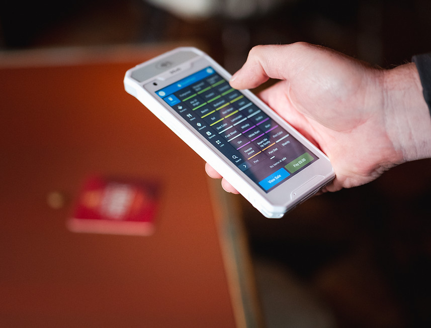 Card Machine being used to take orders