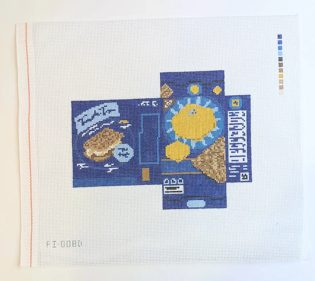 3D Graham Cracker Box Canvas - Fire and Iris