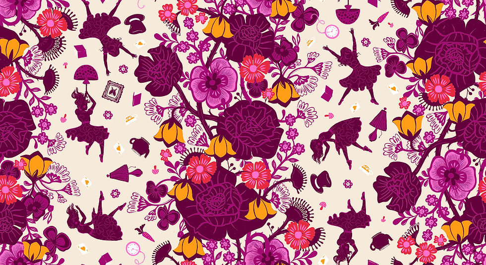 Hello Alice - Rabbit Hole Shell Fabric - Ruby Star Society Yardage *Preorder Onl