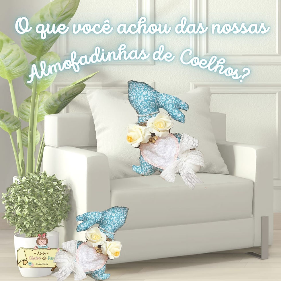 Miniatura: ALMOFADINHAS DE COELHO - Projeto digital Gratuito