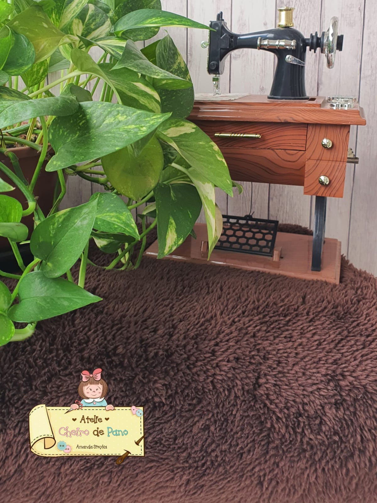 Fleece - Marrom - (50 X 80 CM)