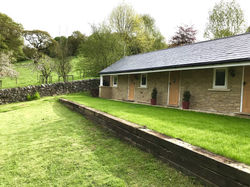 Sunny view of stables
