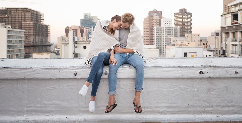 Couple in Rooftop Cuddling