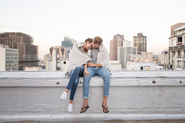 Couple in Rooftop Cuddling