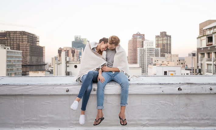 Couple in Rooftop Cuddling