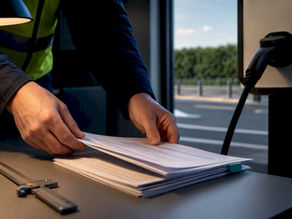 Installer reviewing EV charging cost schedules