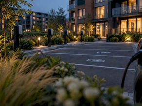 Shared EV charging bays at UK apartments