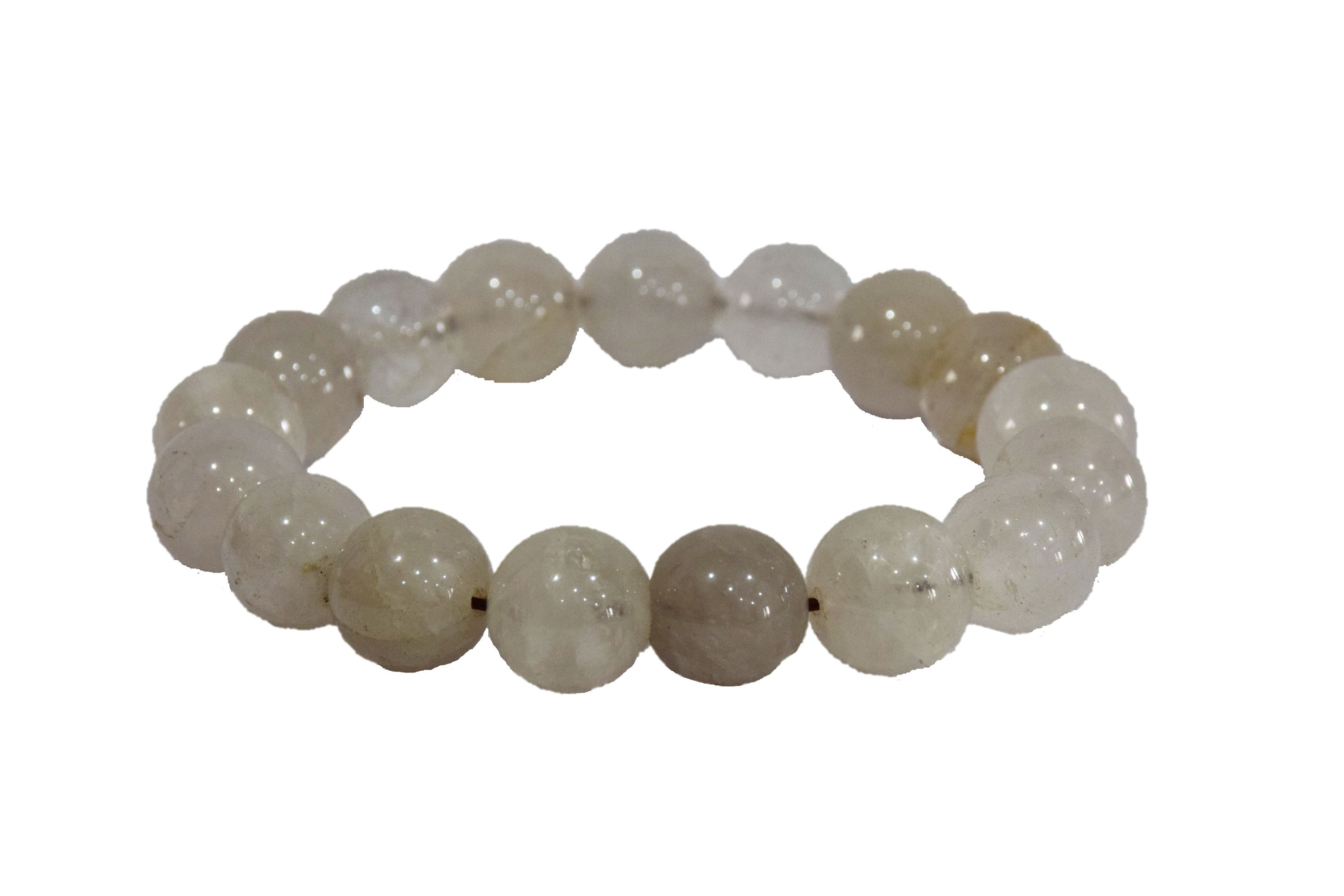 Rutiliated Quartz AB quality Plain Round Beads 10mm Size Bracelet