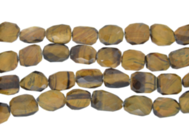 Natural Tiger Eye Gemstone Cut Tumble Beads 1 Strand of 16" Length