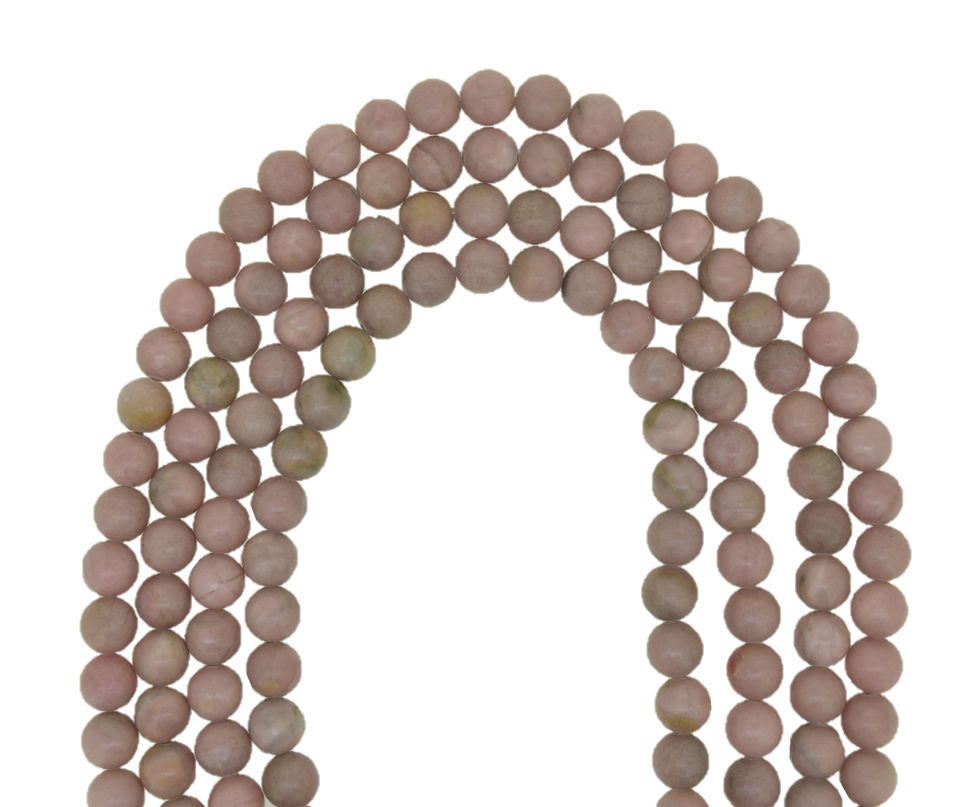 Μικρογραφία: Medium Pink Rhodhocrosite Plain Round Beads, 8mm Size, 1 Strand Of 16" Length
