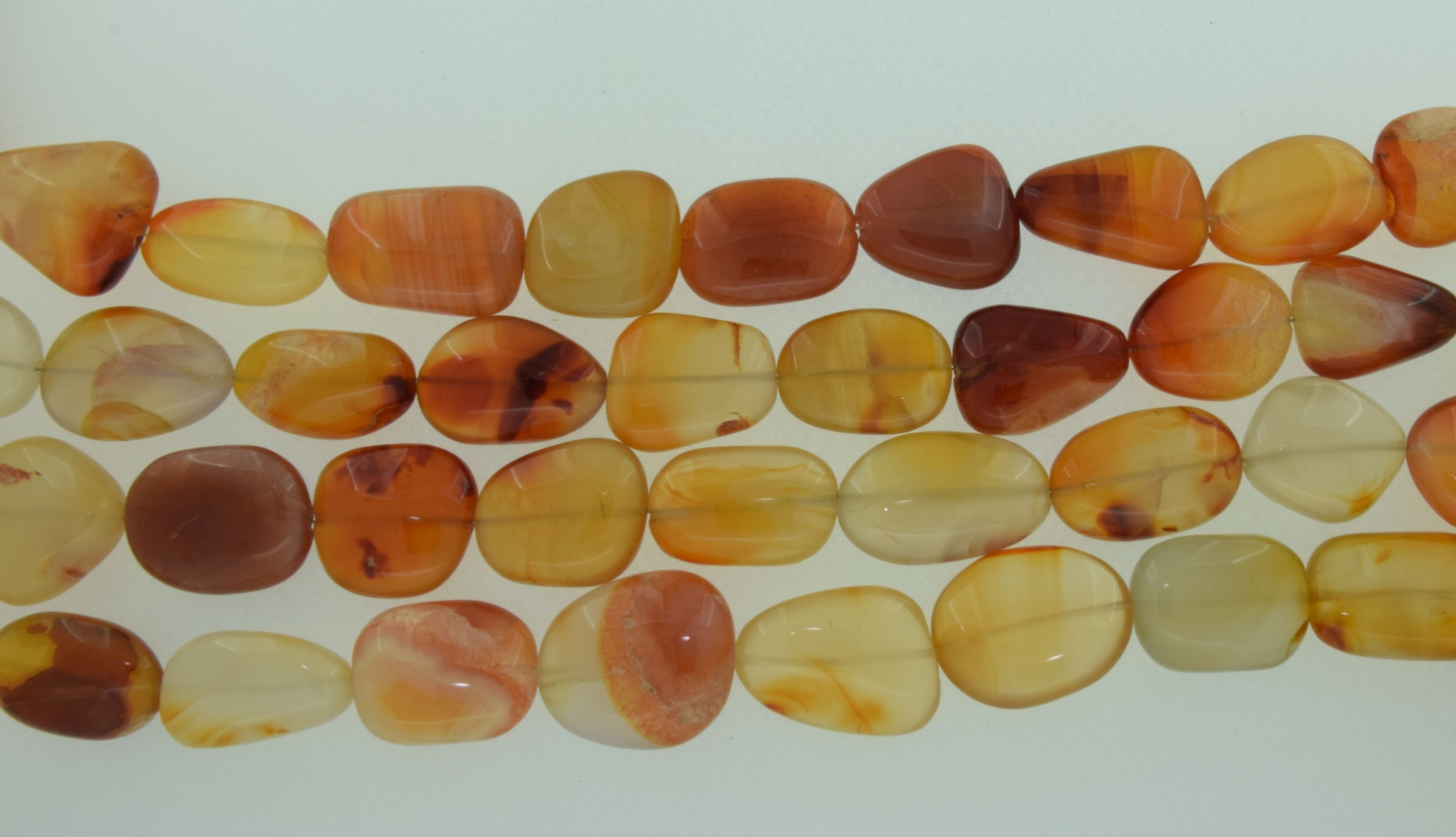 Natural Agate Gemstone Plain Tumble Beads 1 Strand of 16" Length