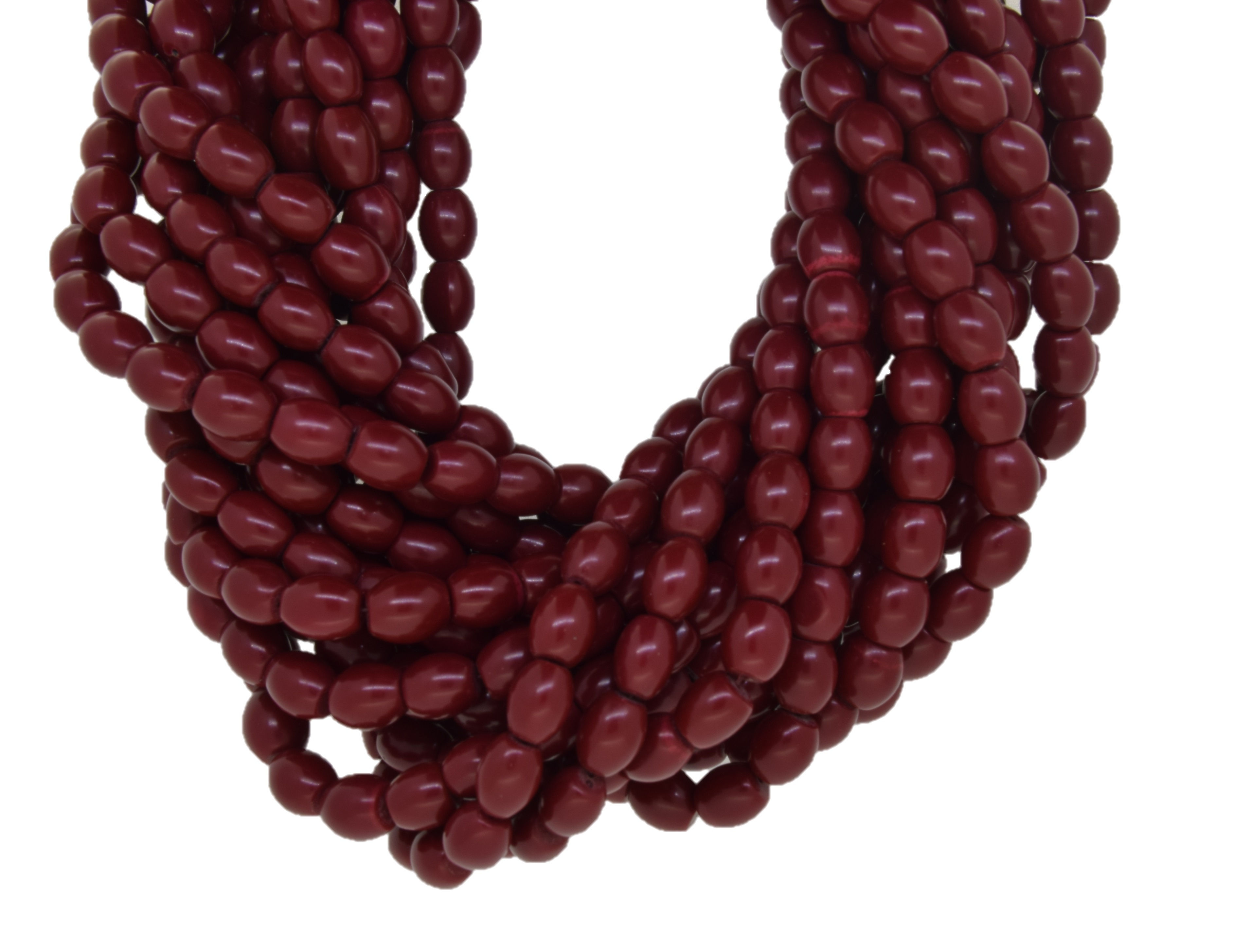 Ruby Quartz Plain Barrel Shape Beads 8x10mm Size, 1 Strand Each of 16" Length