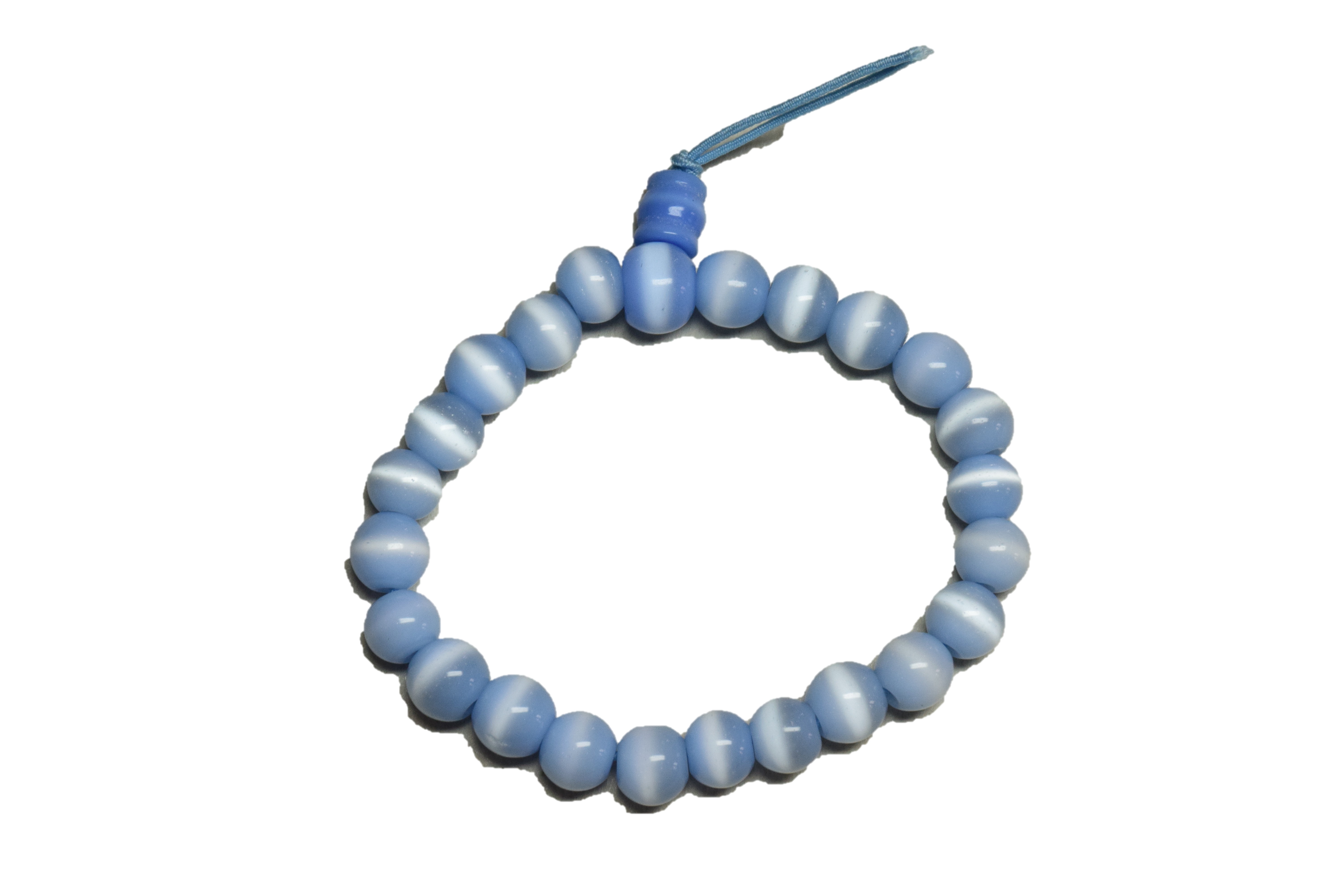 Blue Cats Eyes Plain Round Beads Stretch Bracelet,Blue Cats Eyes Beads 8mm Size