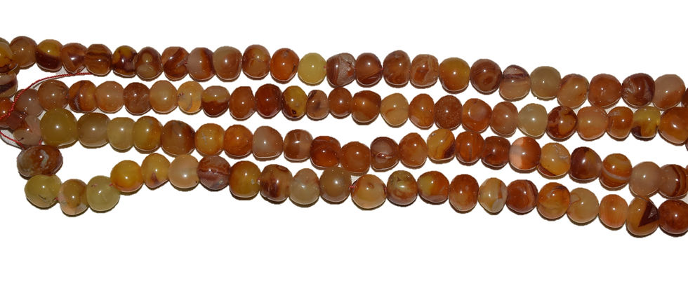 Μικρογραφία: Agate Plain Tumble Beads,12 To 19mm Size, 1 Strand 48" To 52" Length (108 Beads)