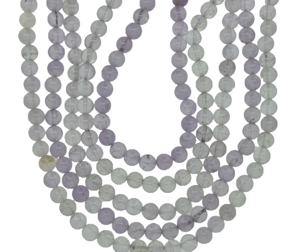 Μικρογραφία: Pink Amethyst Plain Round Shape Beads , 8mm Size, 1 Strand Each Of 16" Length