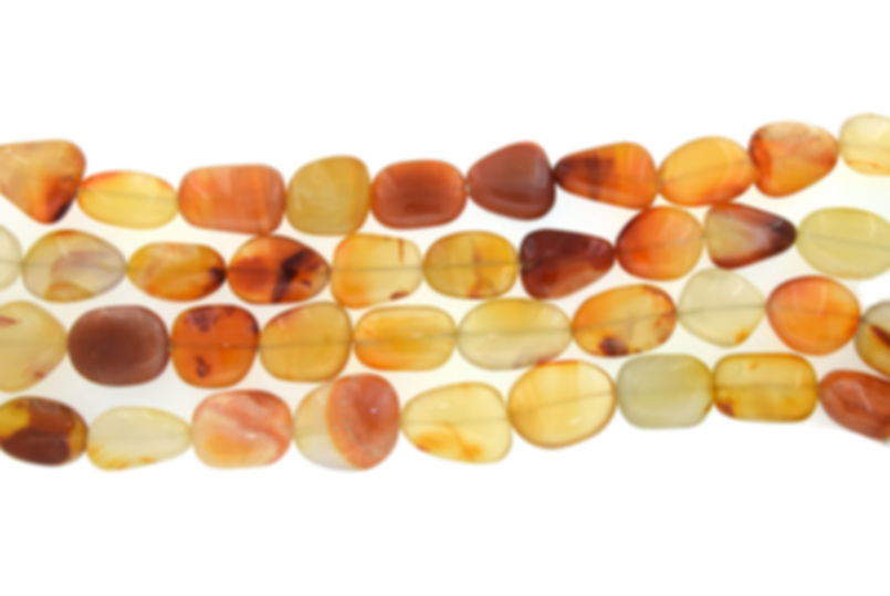 Natural Carnelian Gemstone Plain Tumble Beads 1 Strand of 16" Length