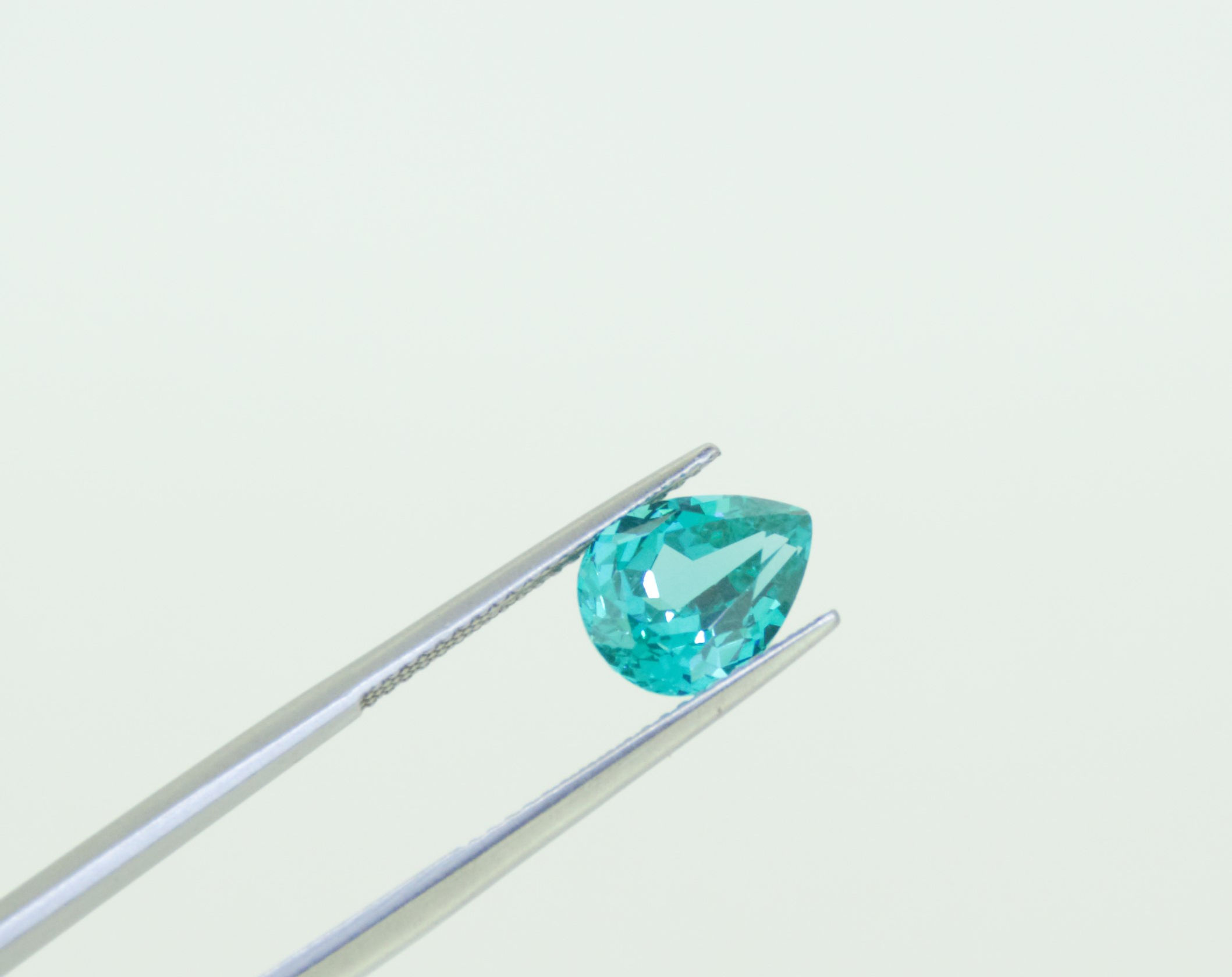 Lab grown Paraiba Tourmaline pear shape