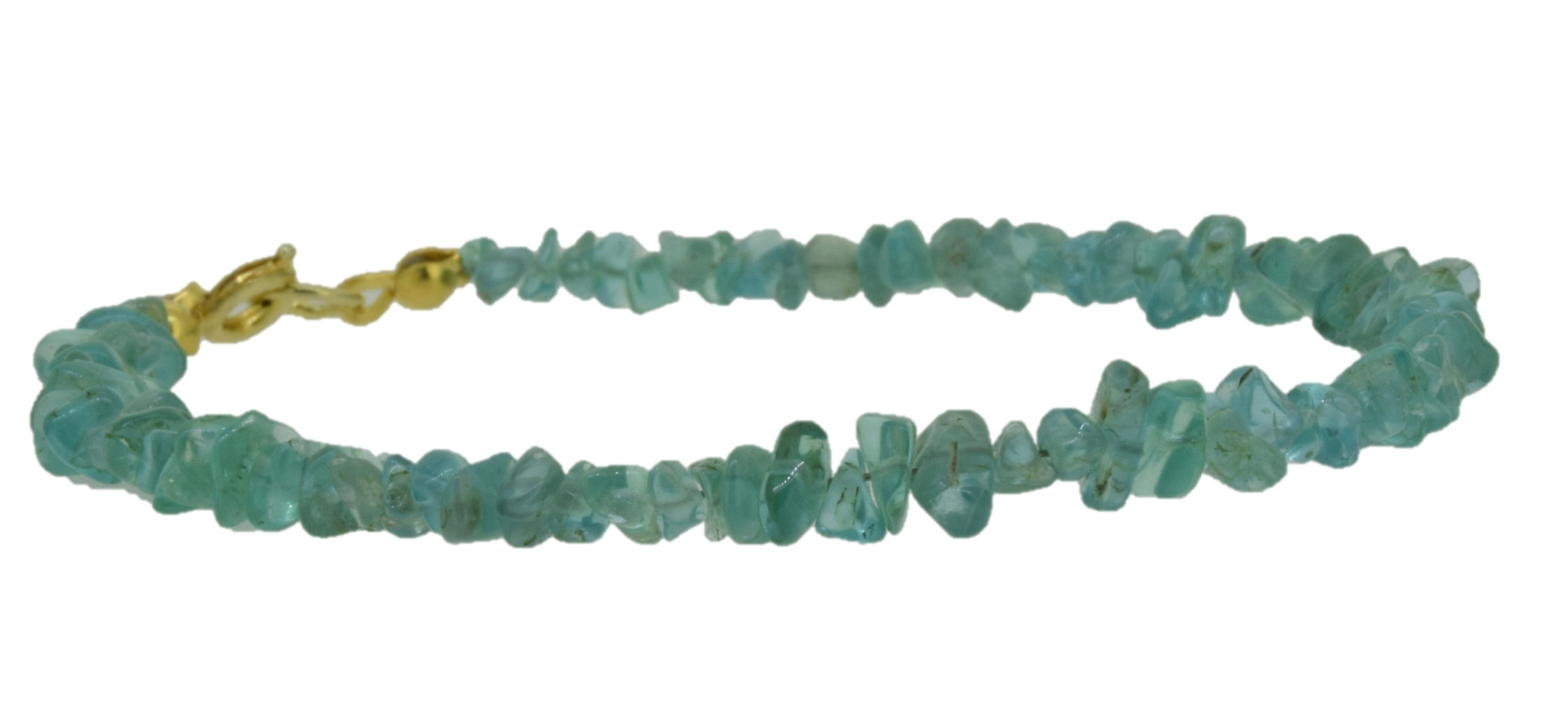 Natural Apatite & PeridotChips Bracelet, Diameter 9" (2 Bracelets)