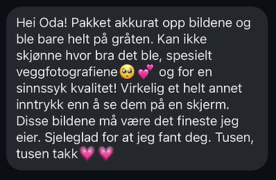 Kundeanmeldelse hos Fotograf Oda