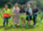 Anna leading hula hooping sessions at local community events