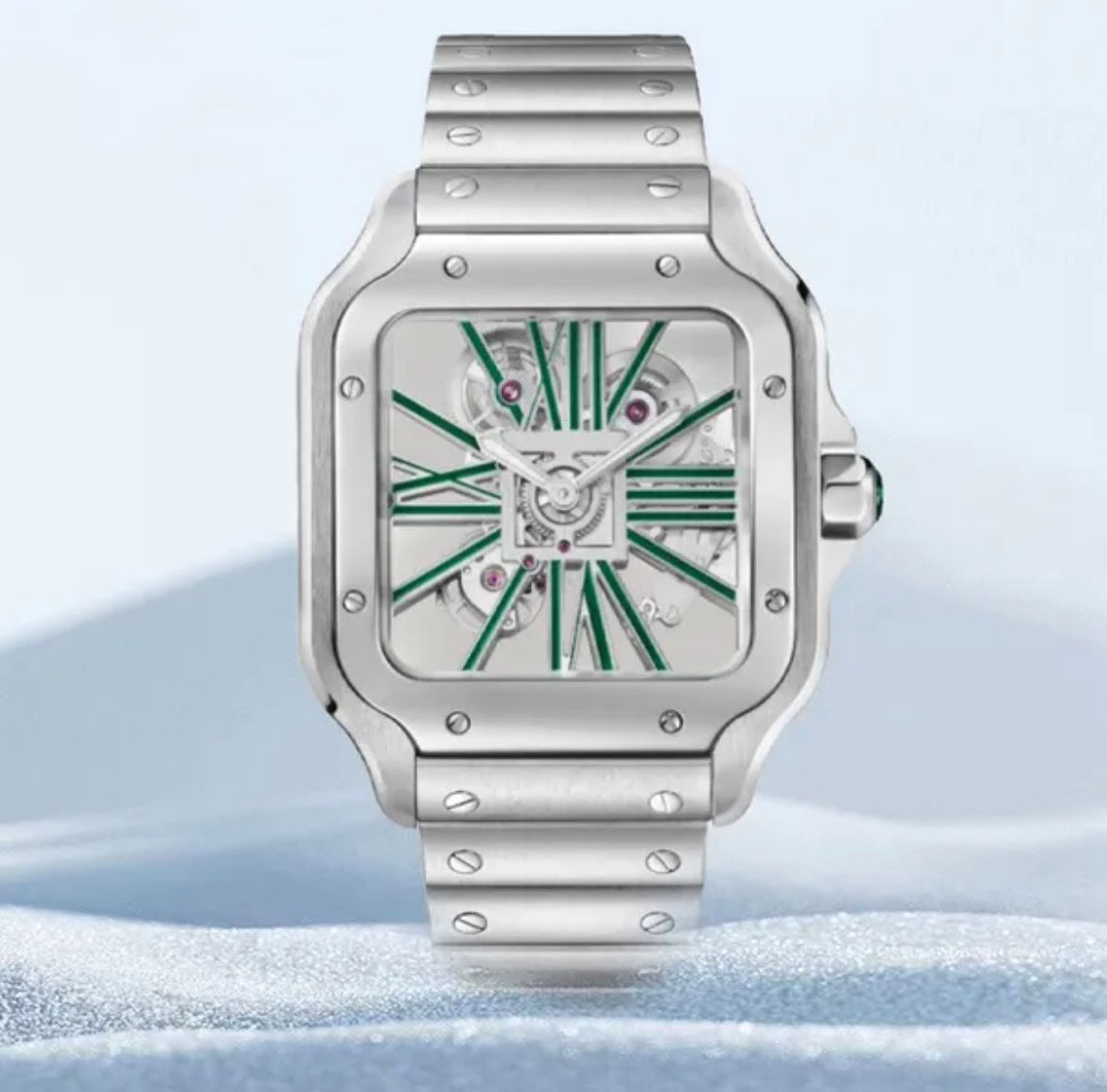 Silver green skeleton 