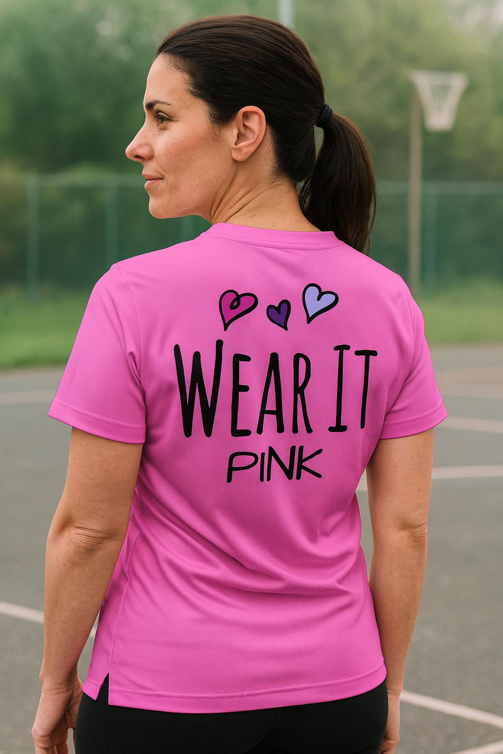 H Bee Netball Top - "Wear it pink" for Breast Cancer