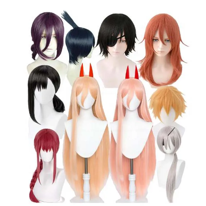 High Quality Anime Chainsaw Man Cosplay Wigs Reze Angel Devil Quanxi Makima