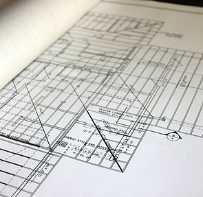 Blueprints On Desk